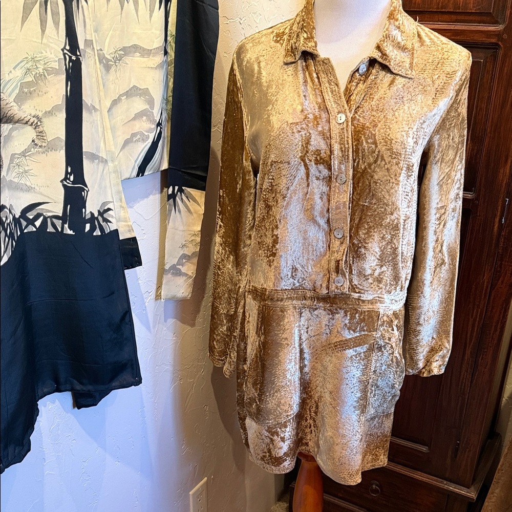 Vintage Crushed Velvet Tunic Dress